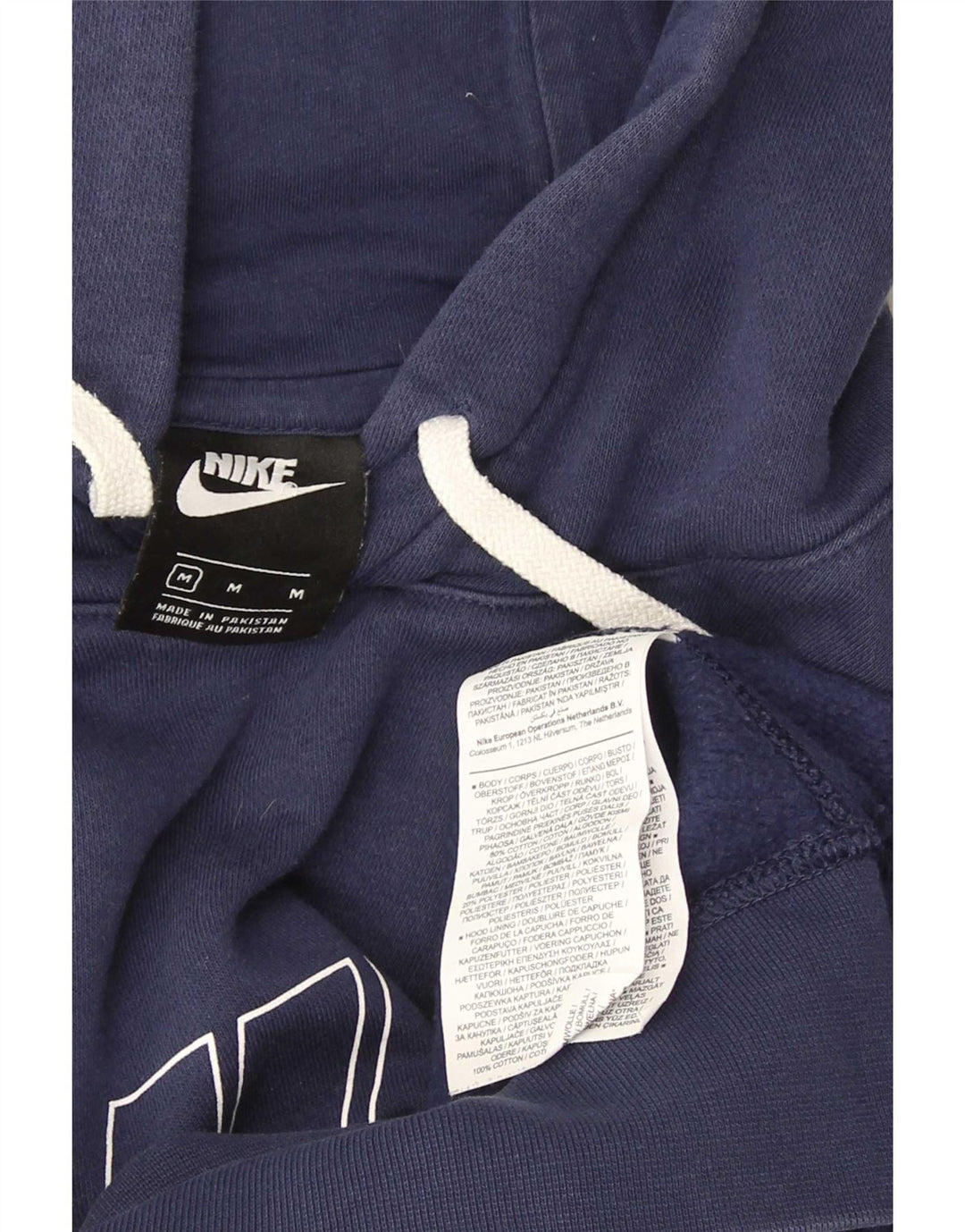 Męski sweter z kapturem Nike Graphic, średni granatowy, bawełniany