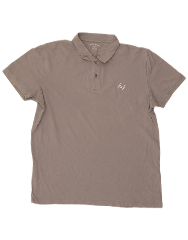 Męska koszulka polo Jack & Jones XL, szara, bawełniana