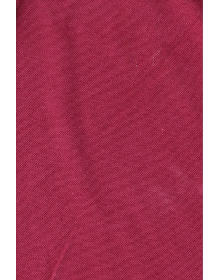 Męska koszulka polo Kappa, mała, bordowa, bawełniana