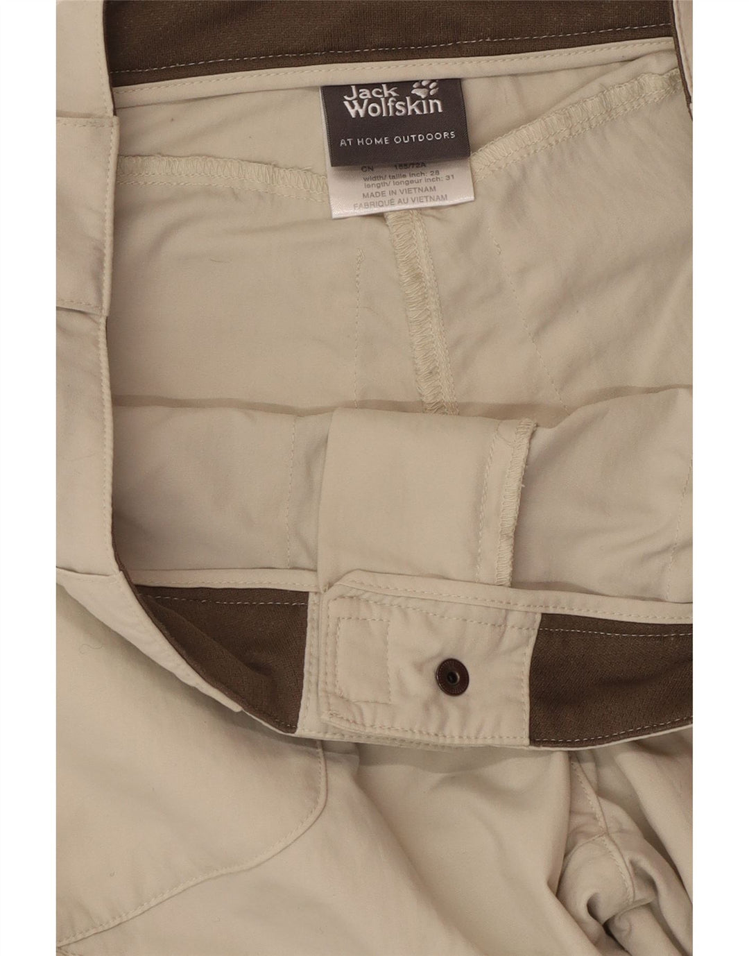 Damskie spodnie cargo Jack Wolfskin UK 8 Small W30 L31 Beżowy poliamid