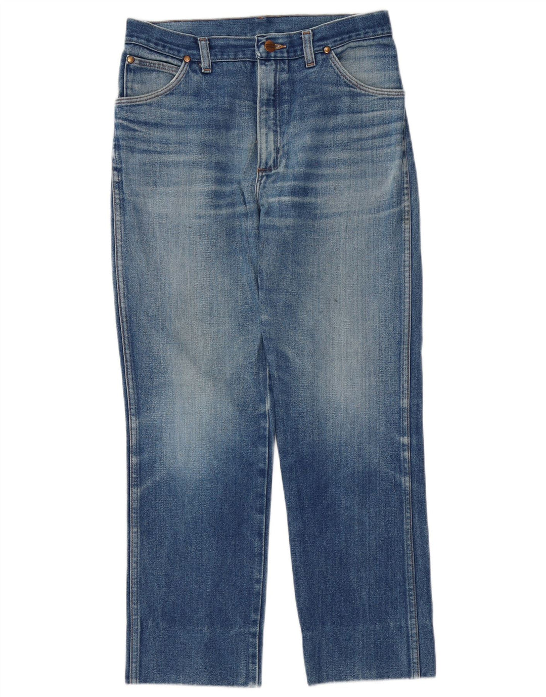 Męskie proste dżinsy Wrangler W32 L27 Niebieskie bawełniane