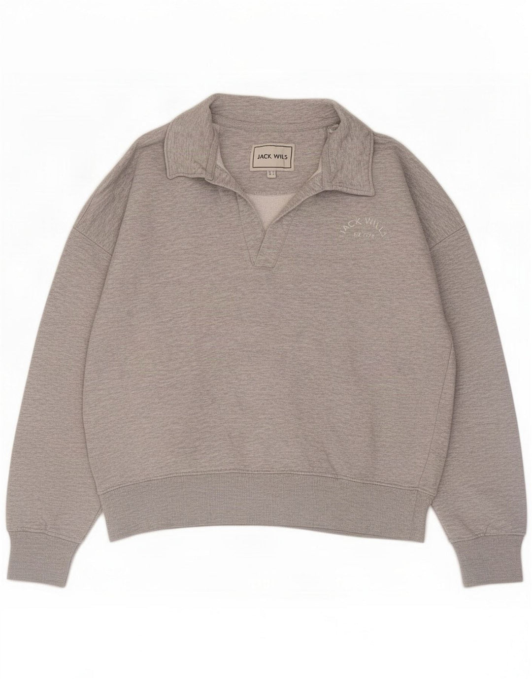 Damska bluza polo Jack Wills Jumper UK 12 Średni szary poliester