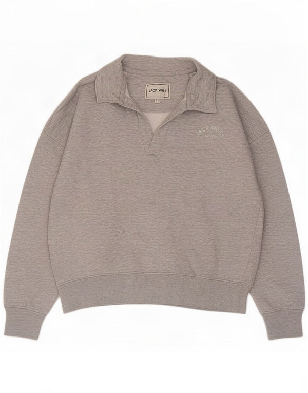 Damska bluza polo Jack Wills Jumper UK 12 Średni szary poliester