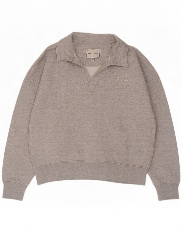 Damska bluza polo Jack Wills Jumper UK 12 Średni szary poliester