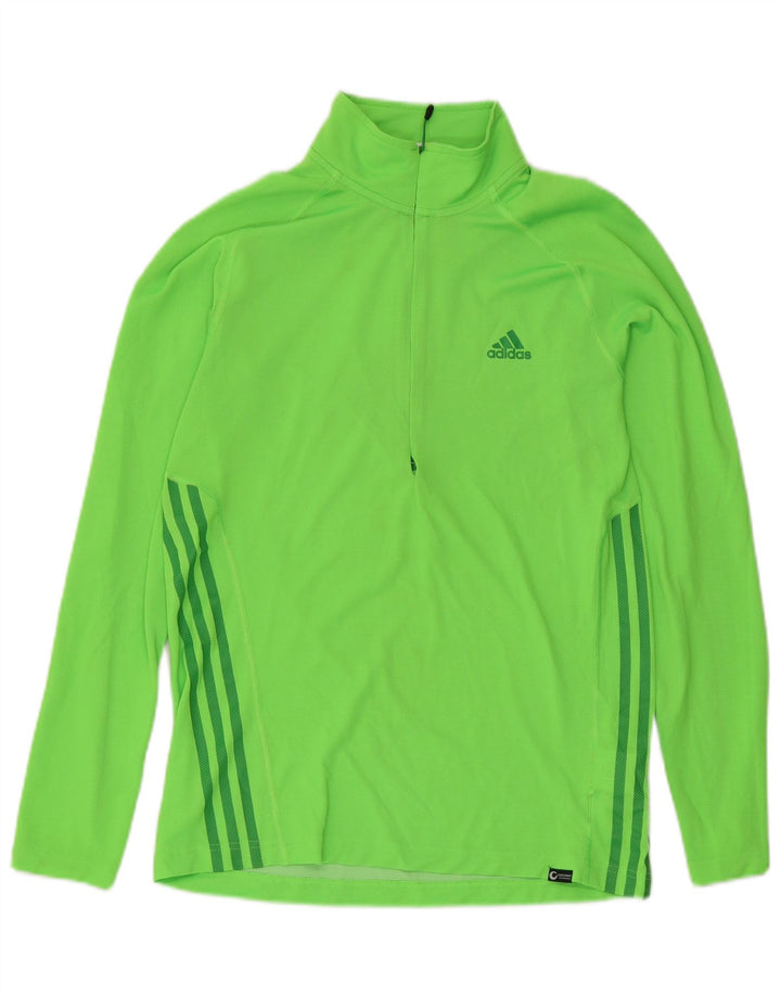 Adidas Męski dres z zamkiem błyskawicznym Top UK 40/42 Średni zielony poliester