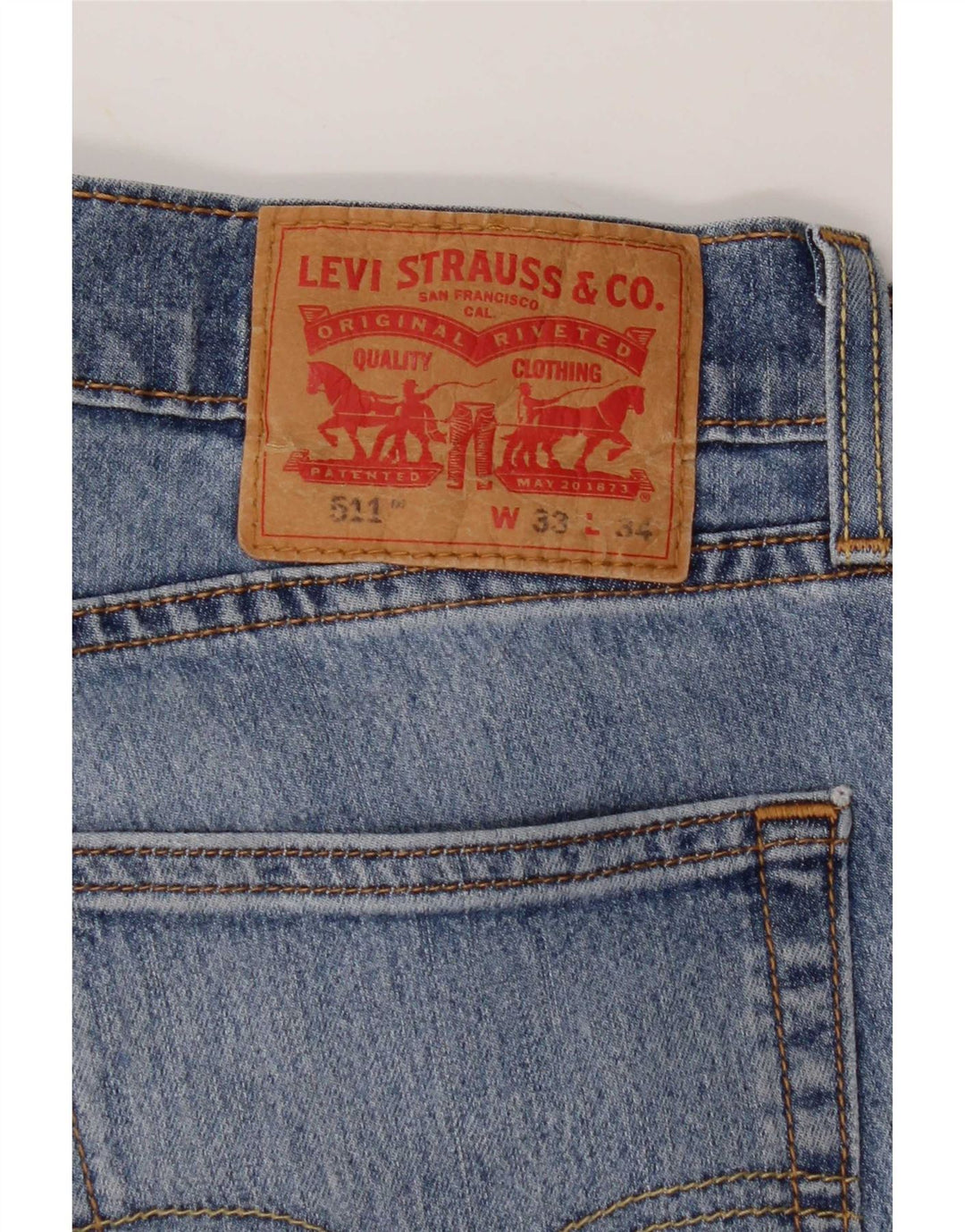 Męskie jeansy Levi's 511 Slim W33 L34 Niebieska bawełna