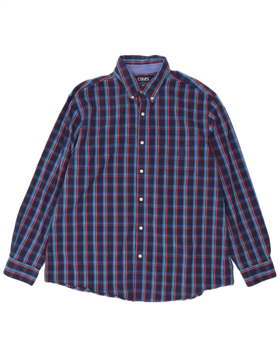 Koszula męska Chaps 2XL, bawełniana, granatowa w kratkę
