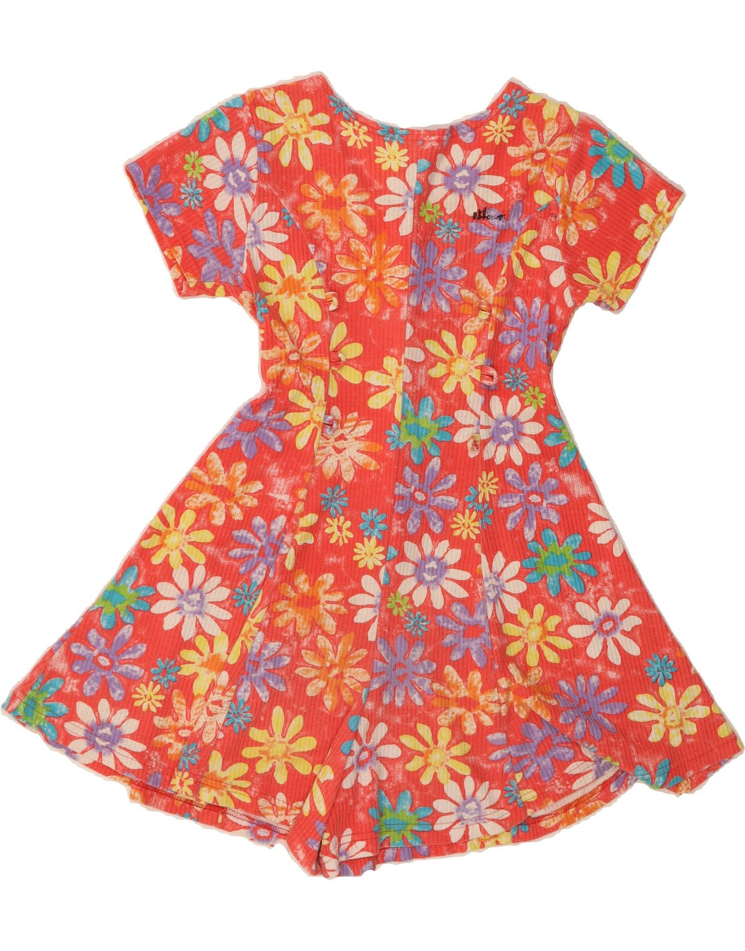 CANDA Girls Playsuit 10-11 Years Red Floral Polyester Vintage Canda and Second-Hand Canda from Messina Hembry 