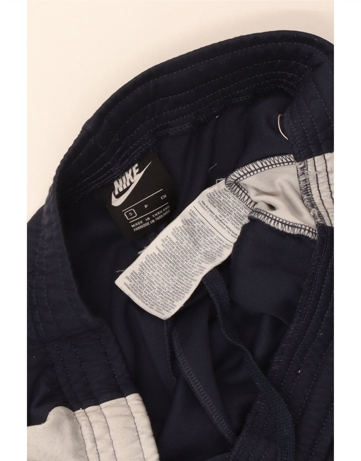 Męskie spodnie dresowe Nike, małe, granatowe, z blokami kolorów, poliestrowe