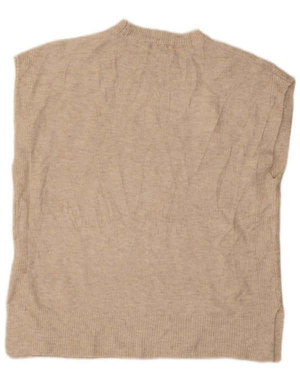 Tank top damski Marks & Spencer UK 16, duży, beżowy, akrylowy