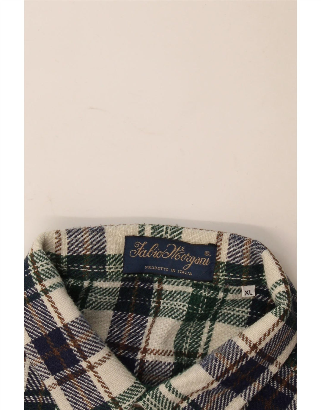 Vintage męska koszula flanelowa XL w wielobarwną kratkę