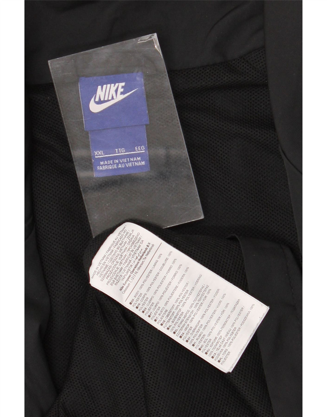 Męska kurtka dresowa Nike 2XL, czarna, poliestrowa