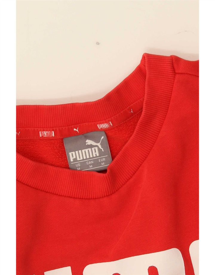 Męska bluza z grafiką Puma, średnio czerwona
