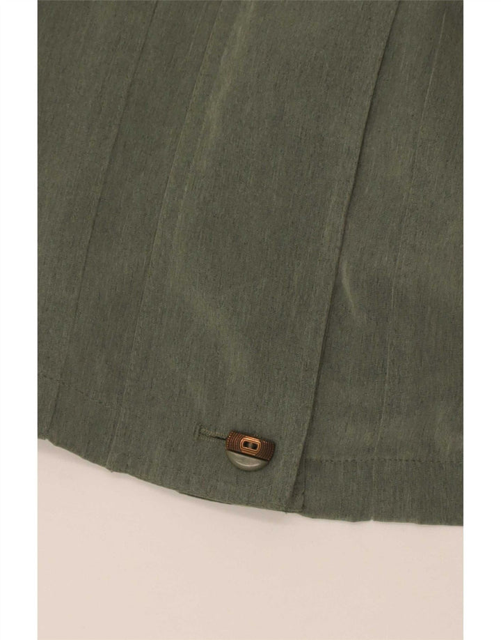 Płaszcz damski w stylu vintage UK 14, duży, zielony, poliester