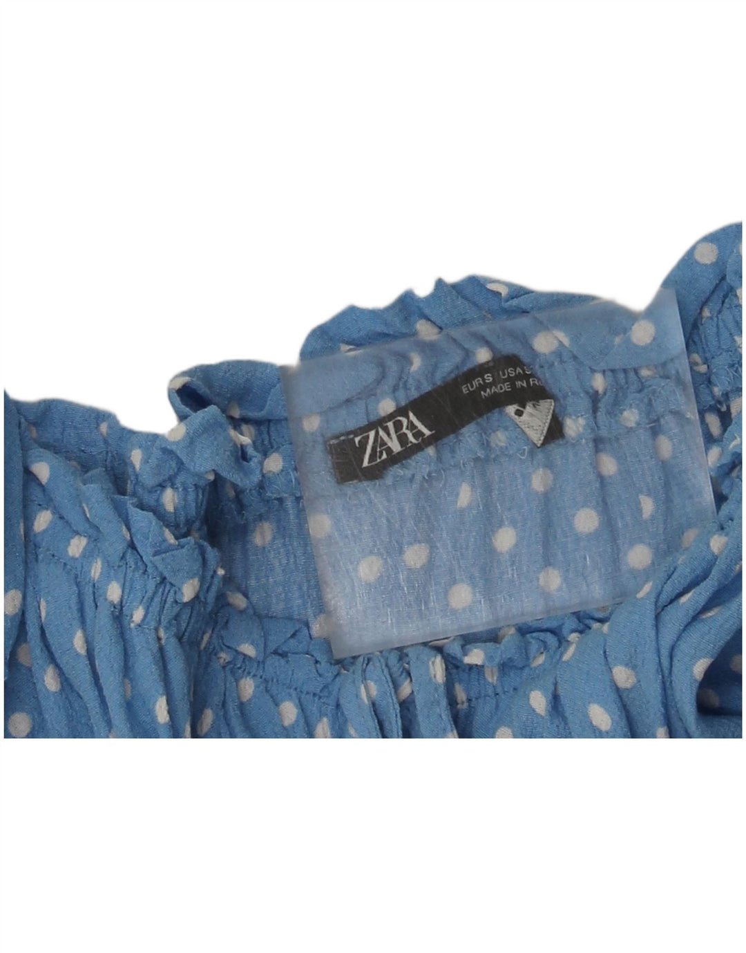 Damska sukienka Sundress z odkrytymi ramionami Zara UK 8 Small Blue Polka Dot