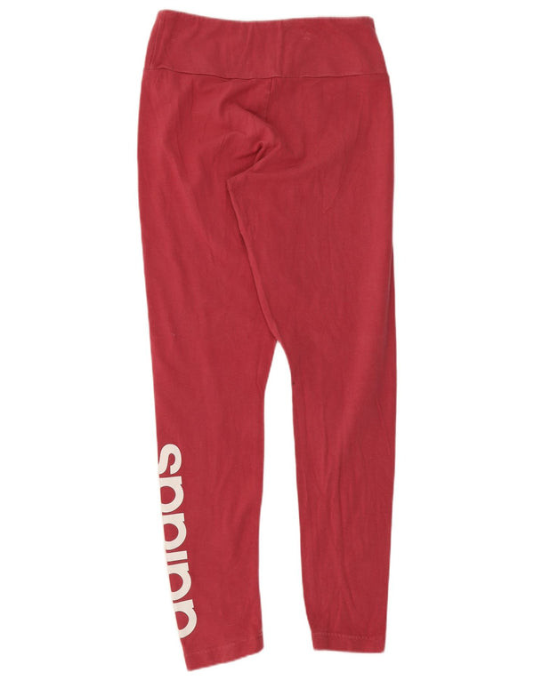 Damskie legginsy Adidas Graphic UK 8/10, małe, różowe