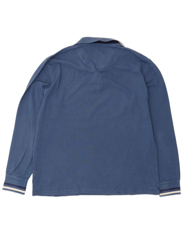 Męska koszulka polo Harmont & Blaine z długim rękawem i regularnym krojem, 3XL w niebieskie paski