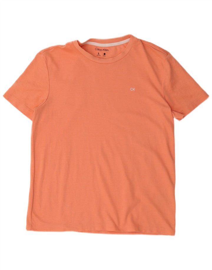 Męska koszulka T-shirt Calvin Klein, średnia, pomarańczowa bawełna