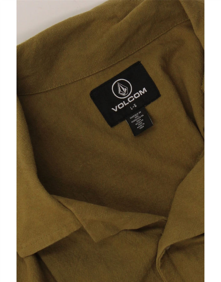 Męska koszula z krótkim rękawem Volcom, duża, khaki