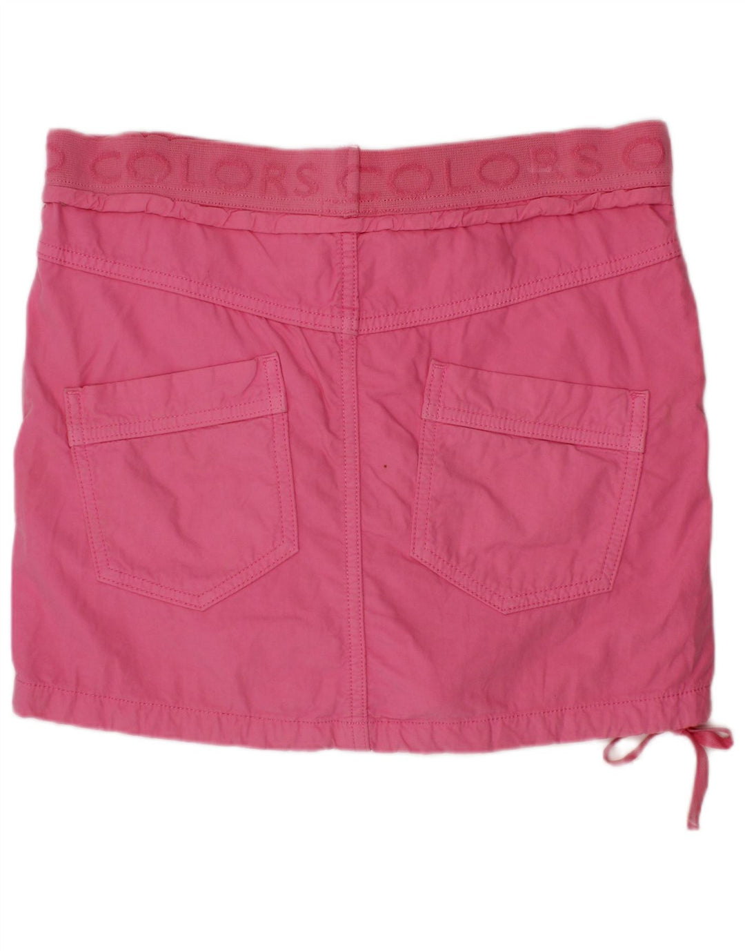 BENETTON Dziewczęca prosta spódnica z grafiką 13-14 lat W28 Różowa