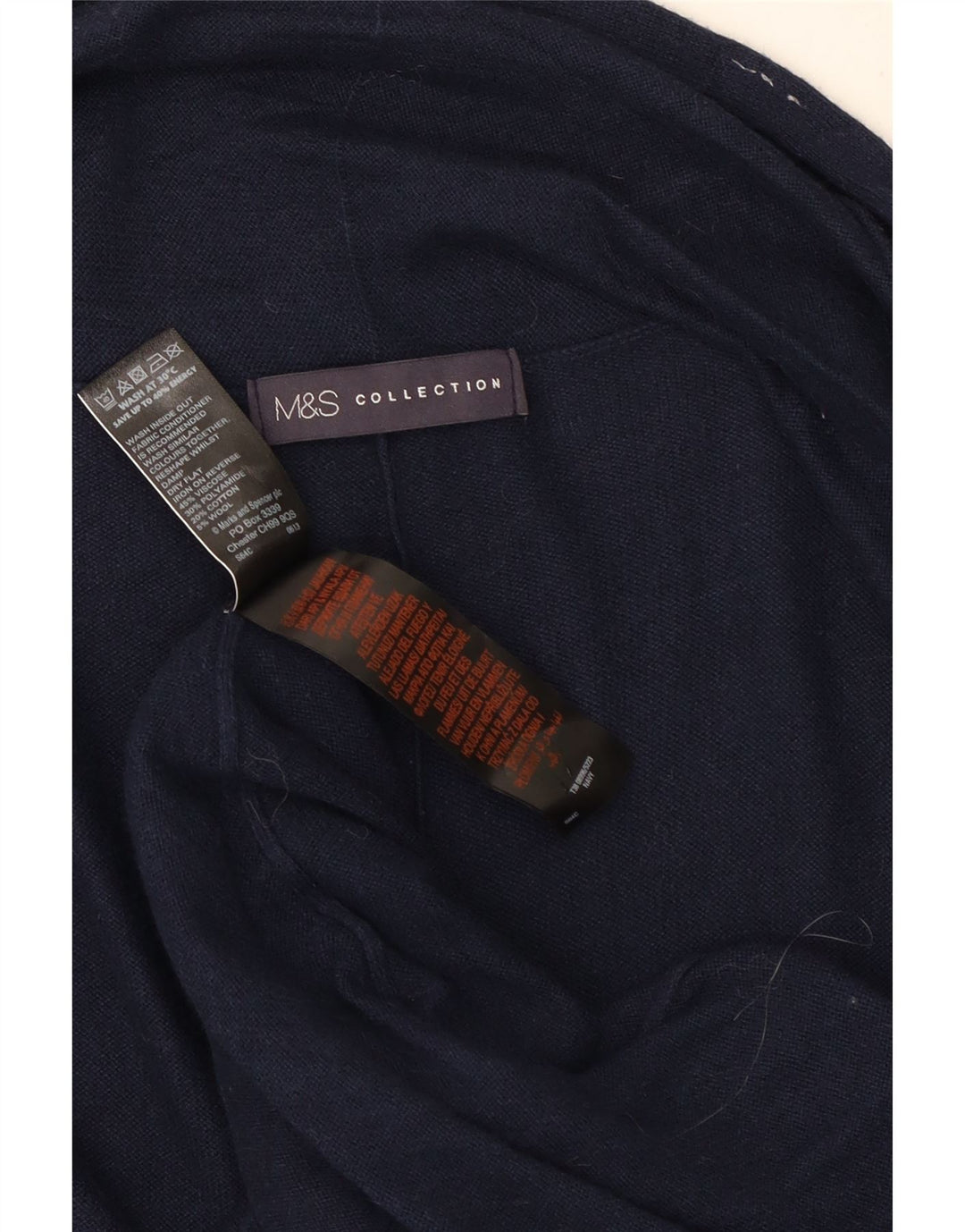 Sweter damski Marks & Spencer Longline Open Cardigan UK 10, mały, granatowy