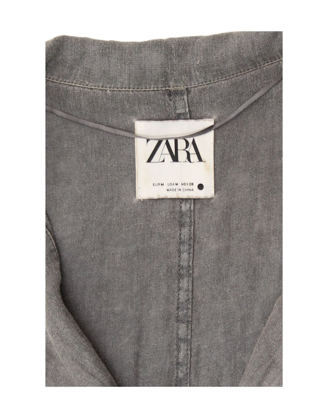 Damski kombinezon oversize Zara UK 14, średnioszary, lniany