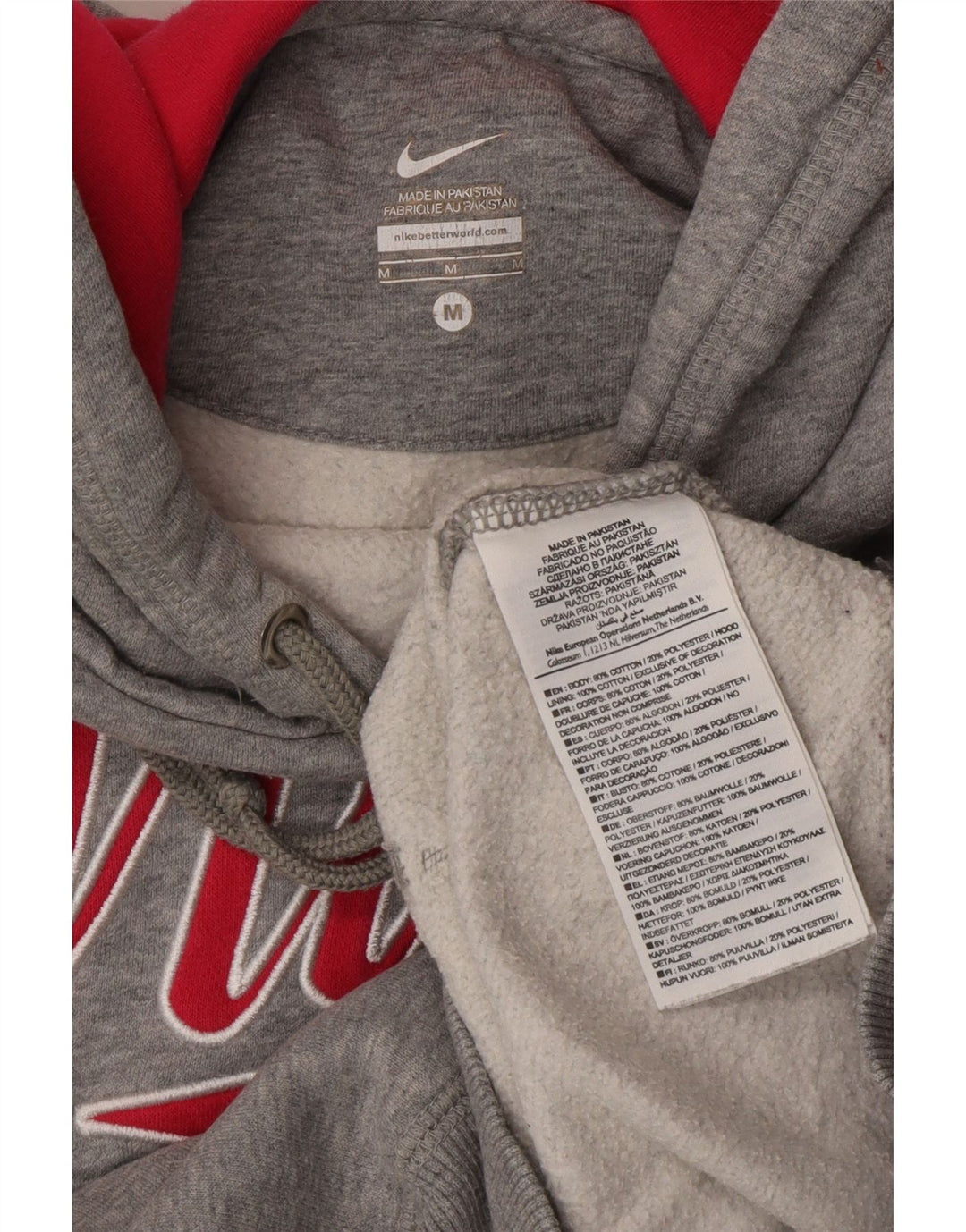 Męski sweter z kapturem Nike Graphic, średnioszary, bawełniany