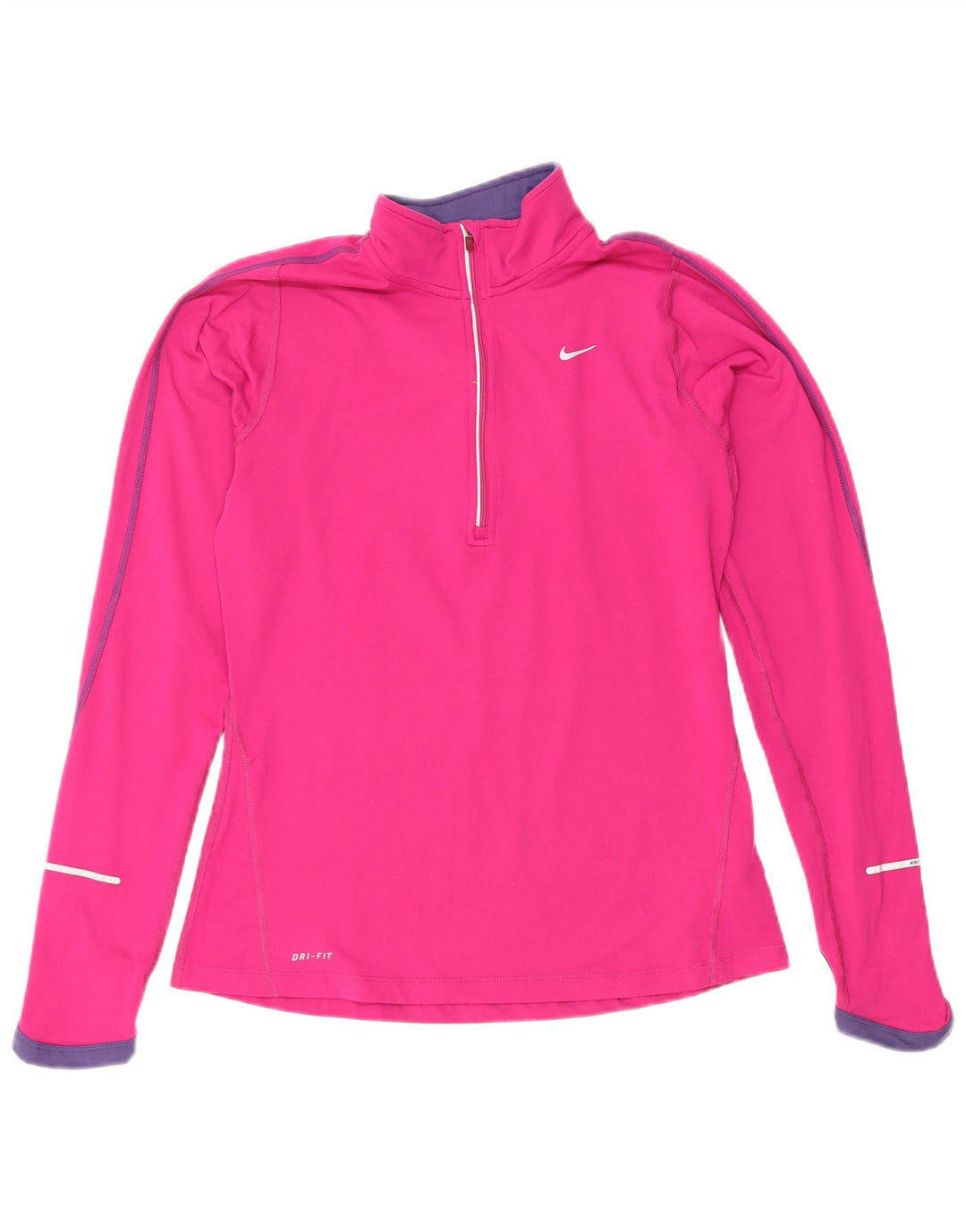 Damski dres Nike Dri Fit z zamkiem błyskawicznym na szyi, UK 10, mały, różowy