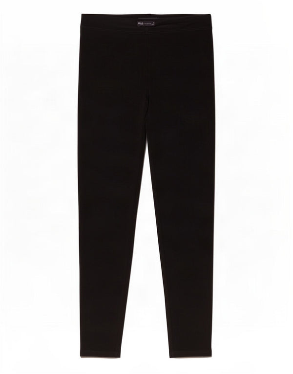 Legginsy damskie Marks & Spencer UK 10, małe, czarne, bawełniane