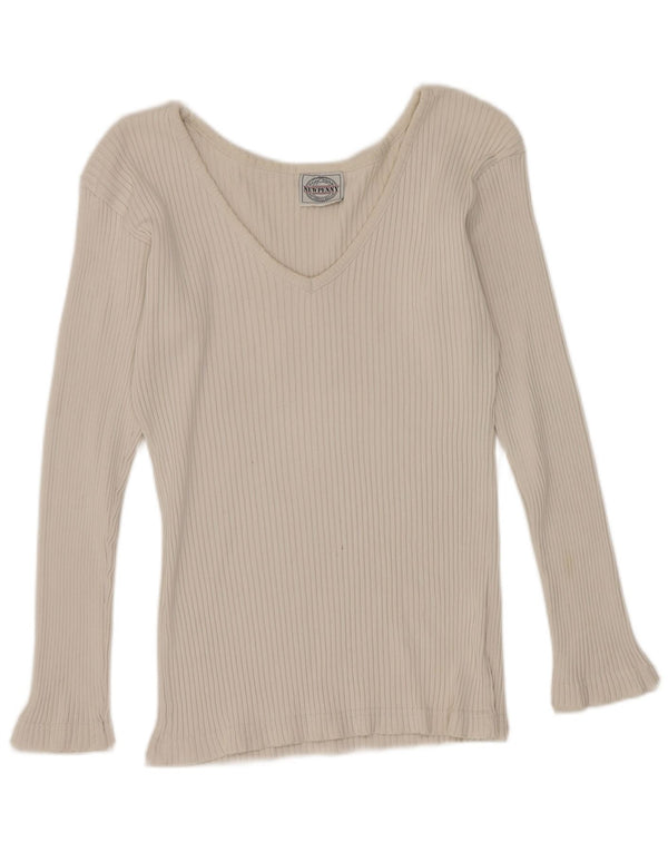 Damski top Newpenny z długim rękawem UK 12, średni biały