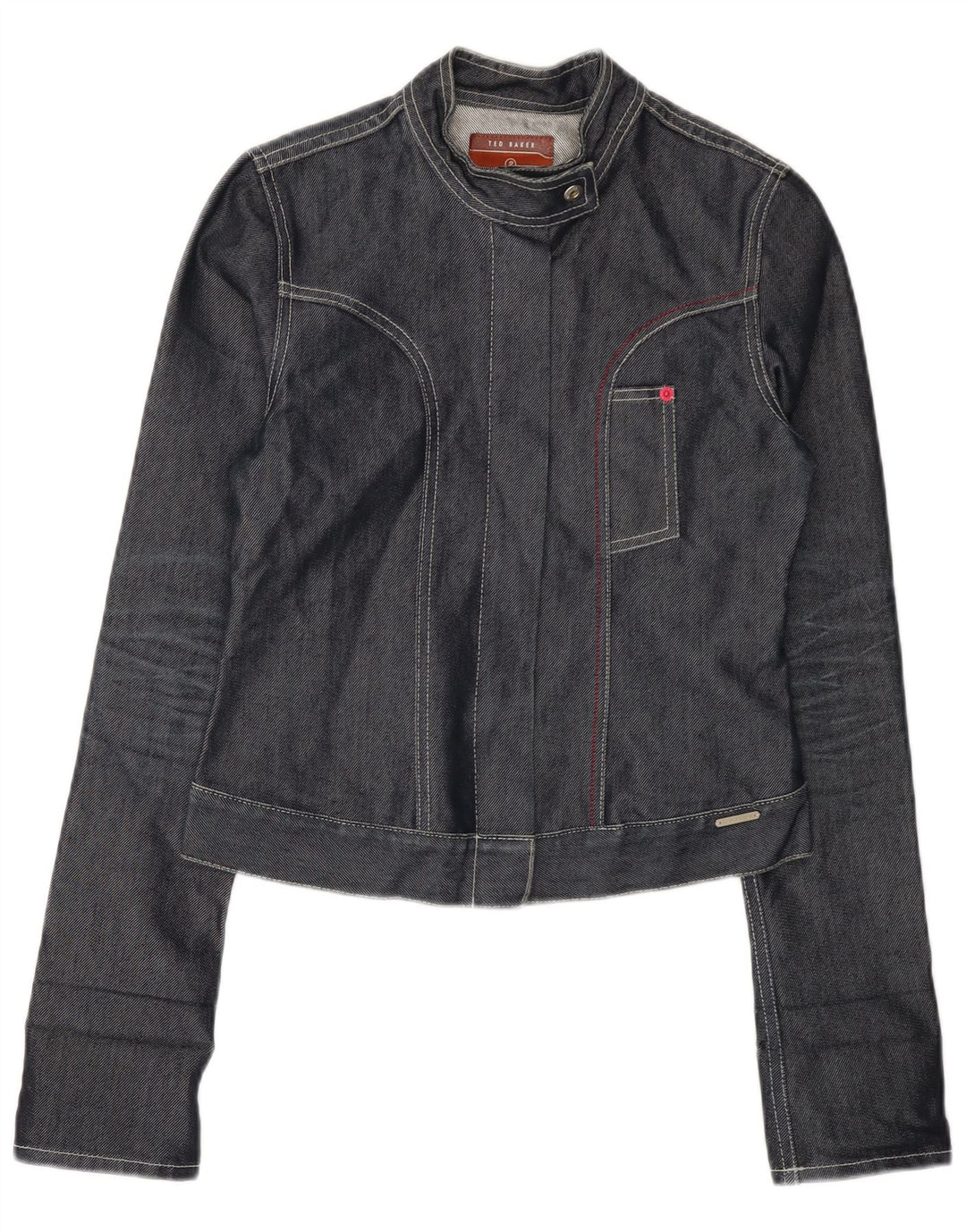 Damska kurtka dżinsowa TED BAKER, rozmiar 2, mała, szara, bawełniana