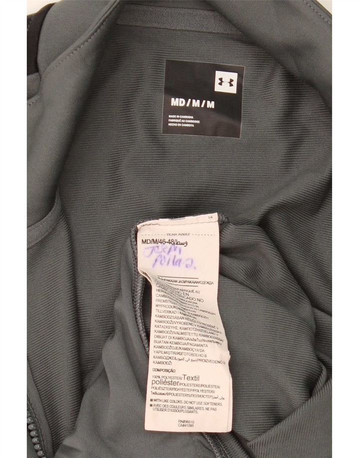 Męska kurtka dresowa Under Armour z poliestru w kolorze średnioszarym