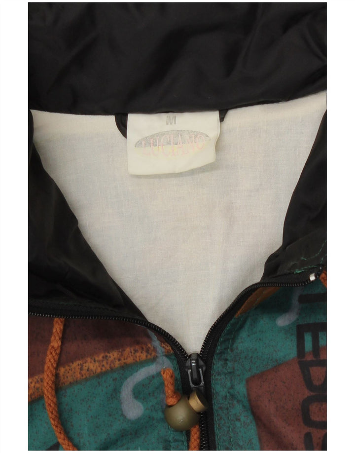 Męska kurtka przeciwdeszczowa Vintage Graphic UK 38 w kolorze średniej zieleni