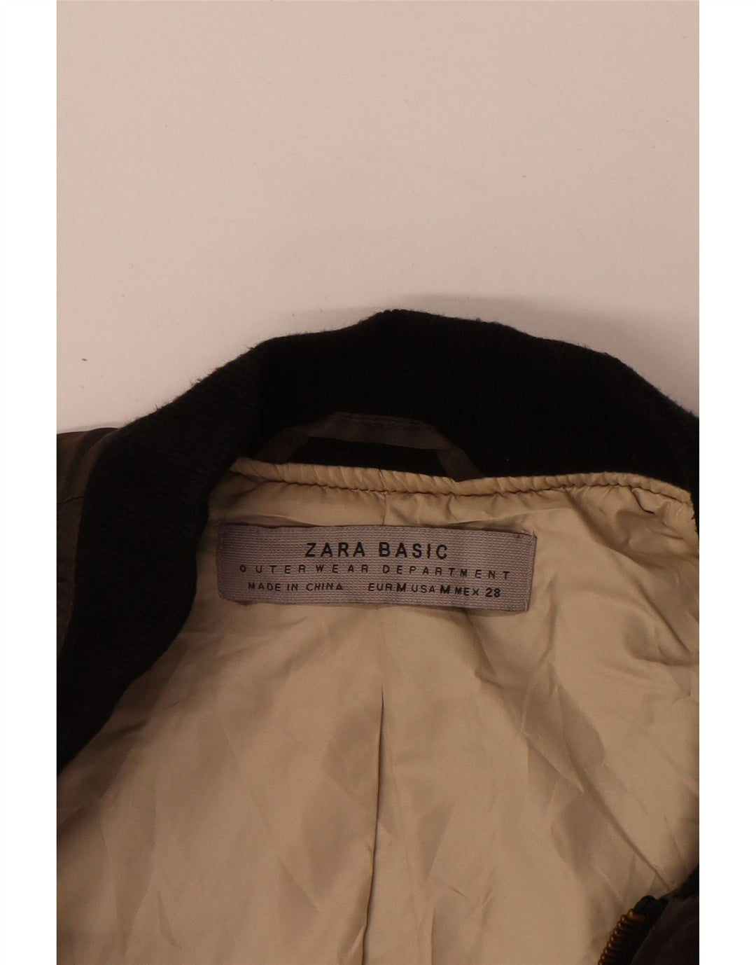 Damska kurtka bomberka ZARA Oversize UK 14, średni brąz