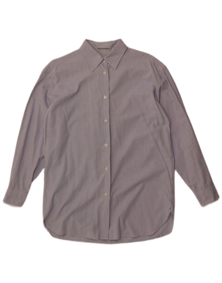 Koszula damska Emporio Armani IT 42, bawełniana w średnią niebieską kratkę