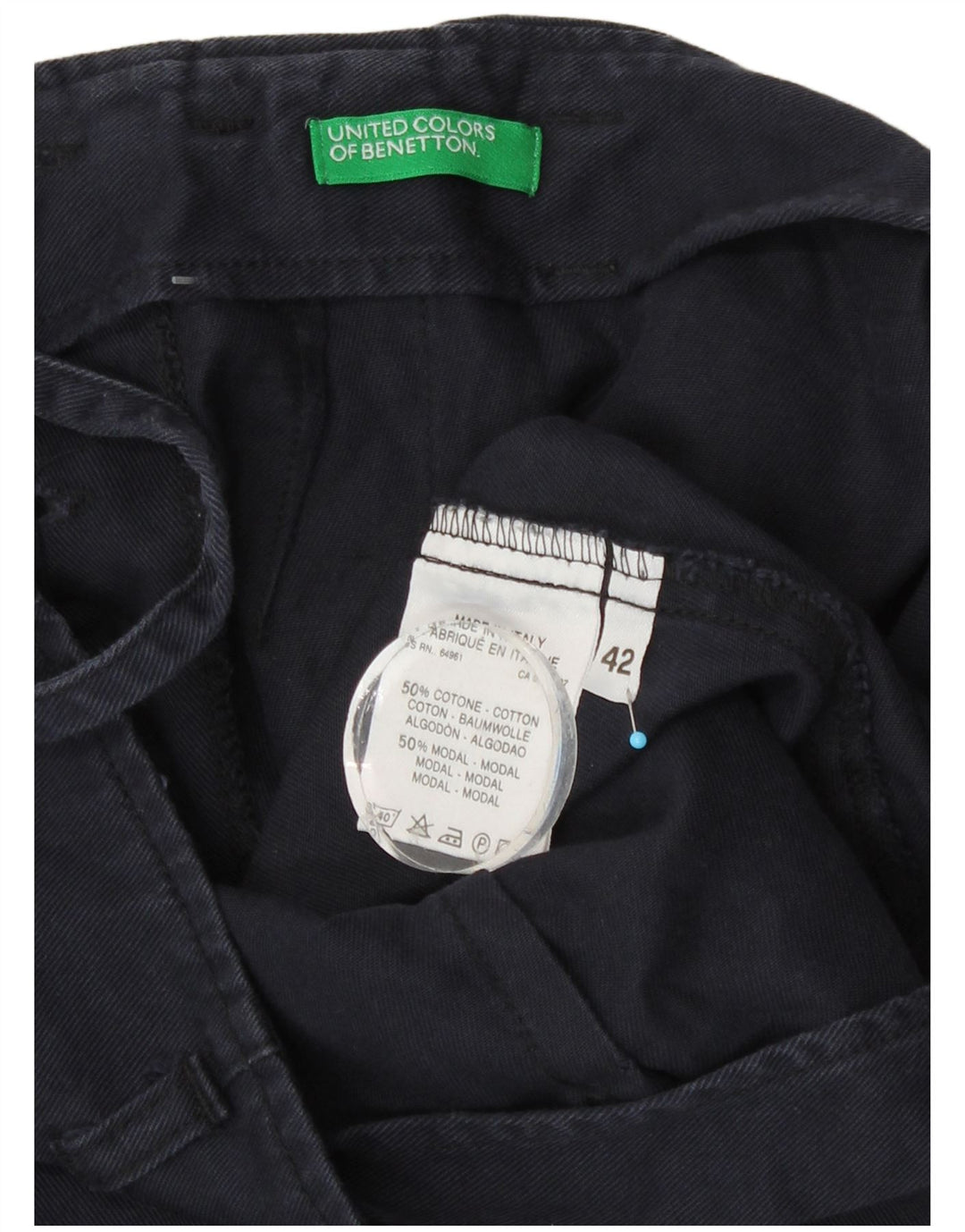 Spódnica maxi damska Benetton IT 42 Medium W28 Granatowa bawełna