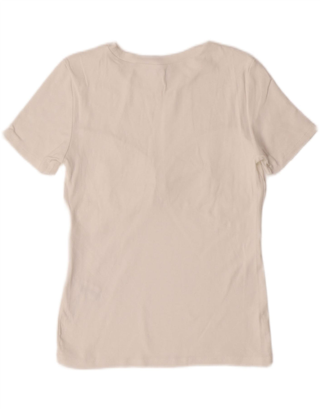 ZARA Womens T-Shirt Top UK 12 Medium White Cotton Vintage Zara and Second-Hand Zara from Messina Hembry 