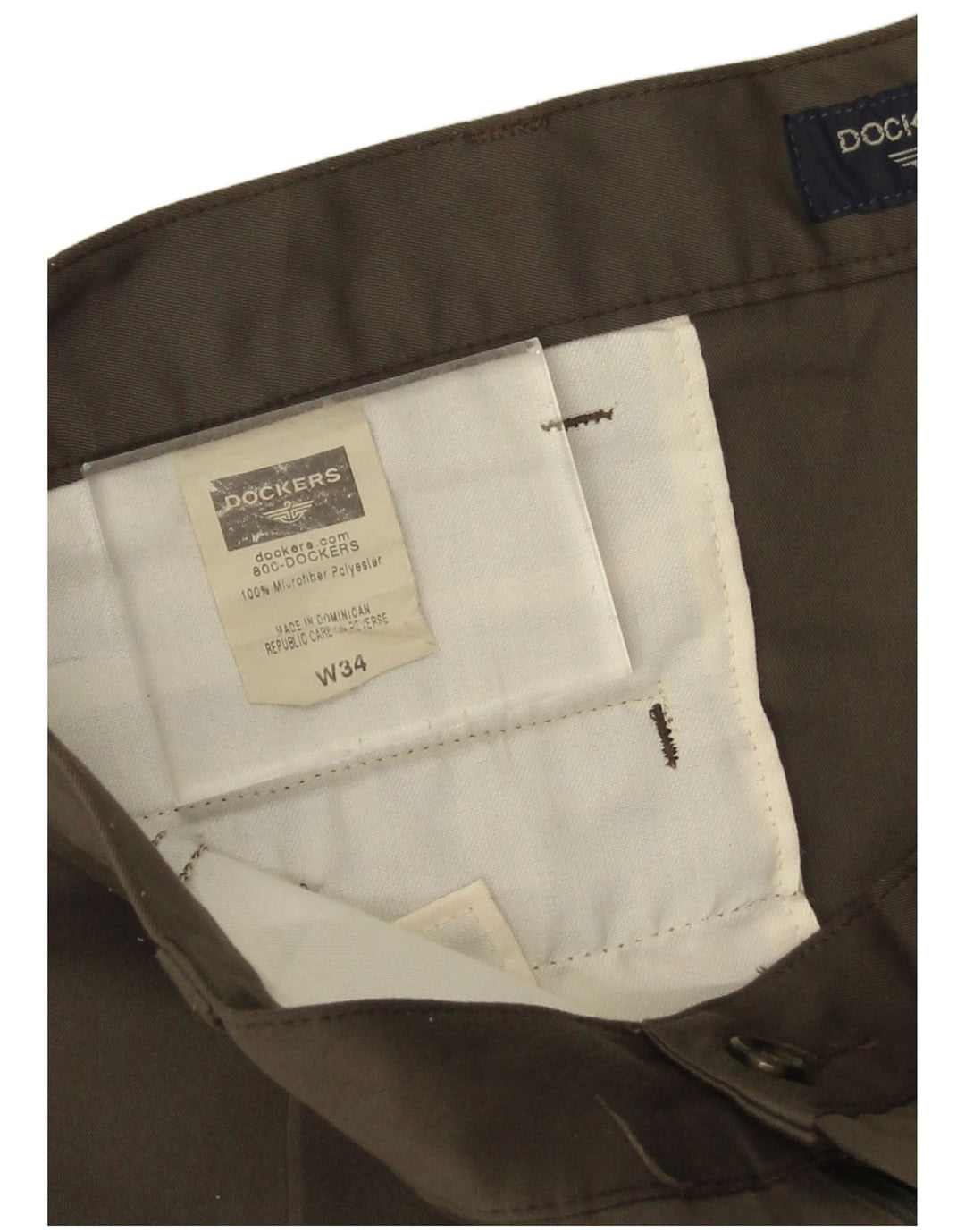 Męskie szorty Chino Dockers W34, duże, khaki, poliester
