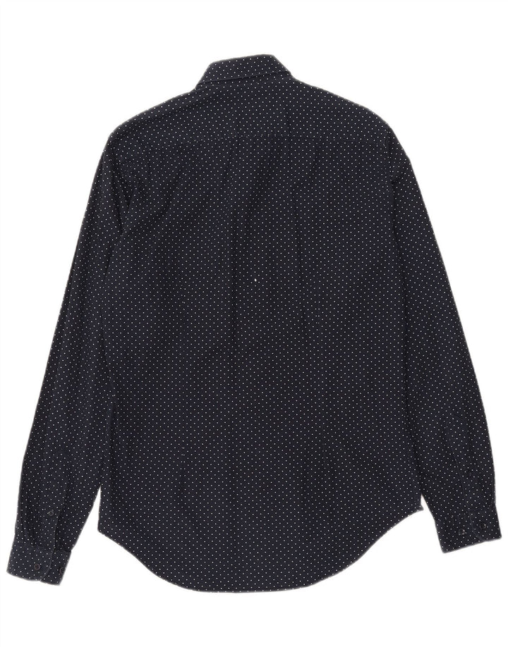 Koszula męska ZARA Slim Fit, średnia, granatowa, geometryczna