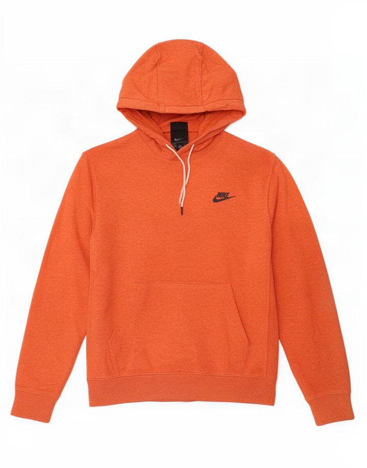 Męski sweter z kapturem Nike, mały, pomarańczowy, bawełniany