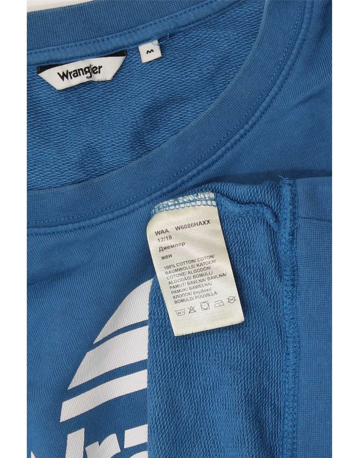 Damska bluza z grafiką Wrangler UK 14, średnia niebieska, bawełniana