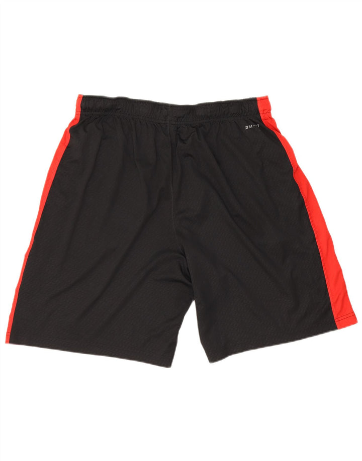 Męskie spodenki sportowe Nike Dri Fit, duży czarny poliester z blokami kolorów