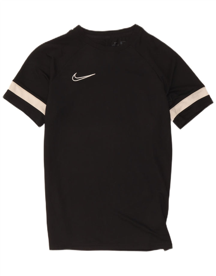 Męski T-shirt Nike Dri Fit Top, średni czarny poliester z blokami kolorów