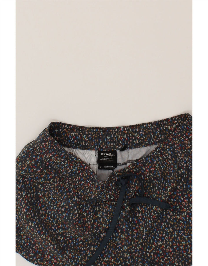 PRANA Womens Sport Shorts UK 8 Small Black Flecked Vintage Prana and Second-Hand Prana from Messina Hembry 