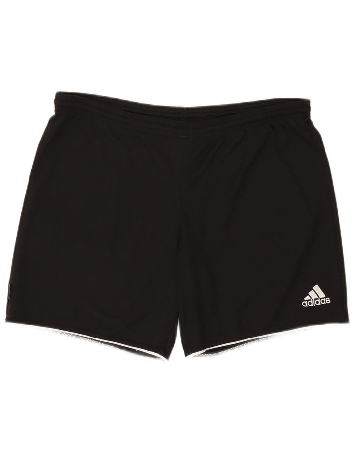 Męskie spodenki sportowe Adidas Climalite, średni czarny poliester