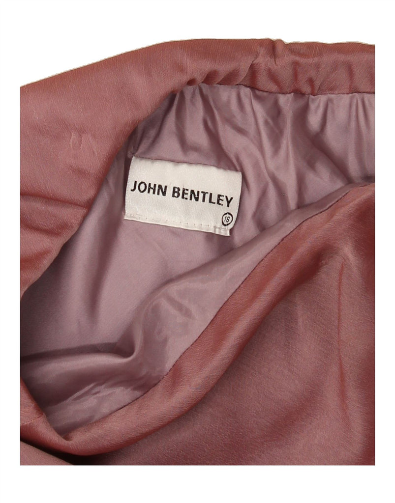JOHN BENTLEY Womens A-Line Skirt UK 16 Large W30 Pink Polyester Vintage John Bentley and Second-Hand John Bentley from Messina Hembry 