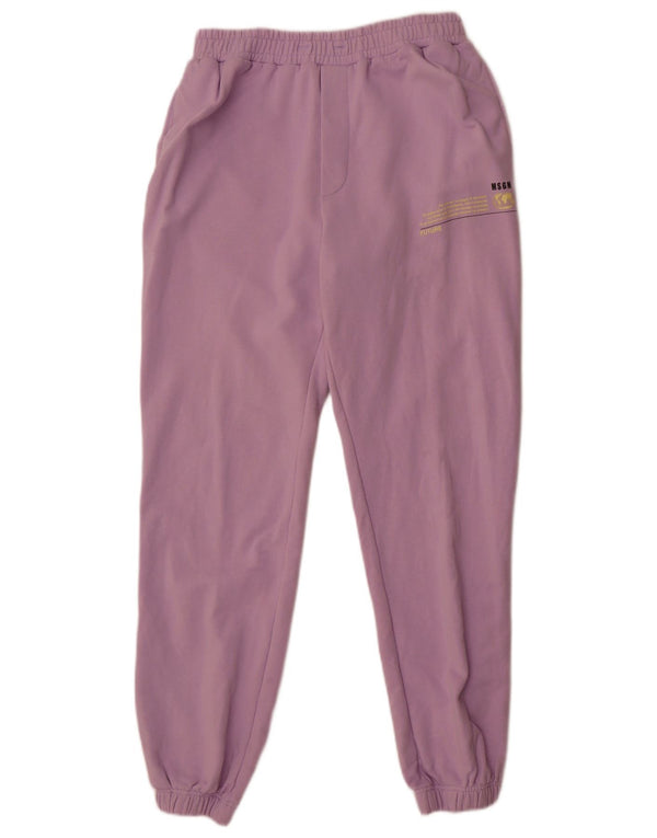 Damskie spodnie dresowe MSGM Joggers UK 14, duże, fioletowe, bawełniane