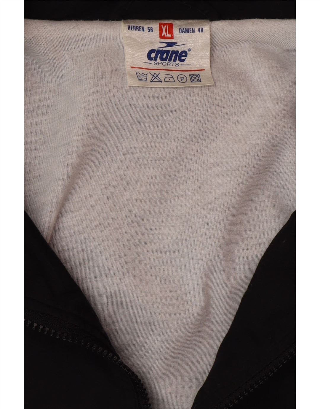 CRANE Męska kurtka dresowa o luźnym kroju XL Czarny poliester z blokami kolorów