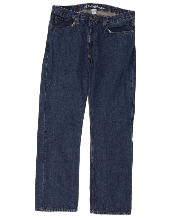 Damskie proste dżinsy Eddie Bauer W36 L32 Niebieskie bawełniane