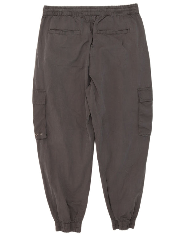 Męskie spodnie cargo Zara Crop Joggers Large W32 L24 Szary poliester